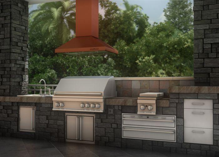ZLINE 36 in. Copper Island Range Hood 8KL3iC-36