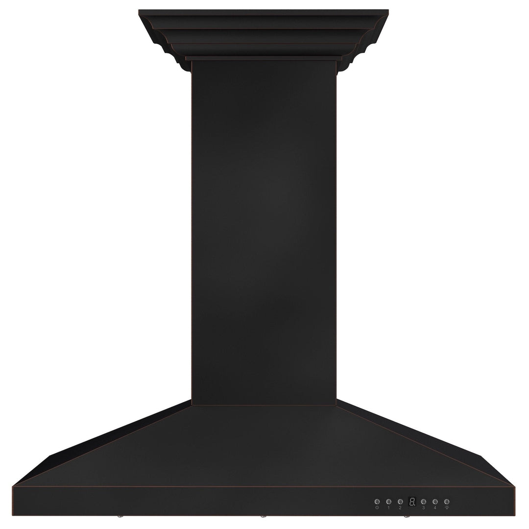ZLINE 36 in. Designer Series Oil-Rubbed Bronze Convertible Vent Island Mount Range Hood (8KL3iB-36)