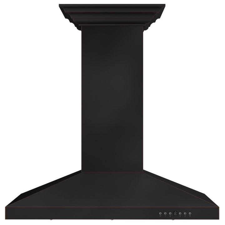 ZLINE 36 in. Designer Series Oil-Rubbed Bronze Convertible Vent Island Mount Range Hood (8KL3iB-36)