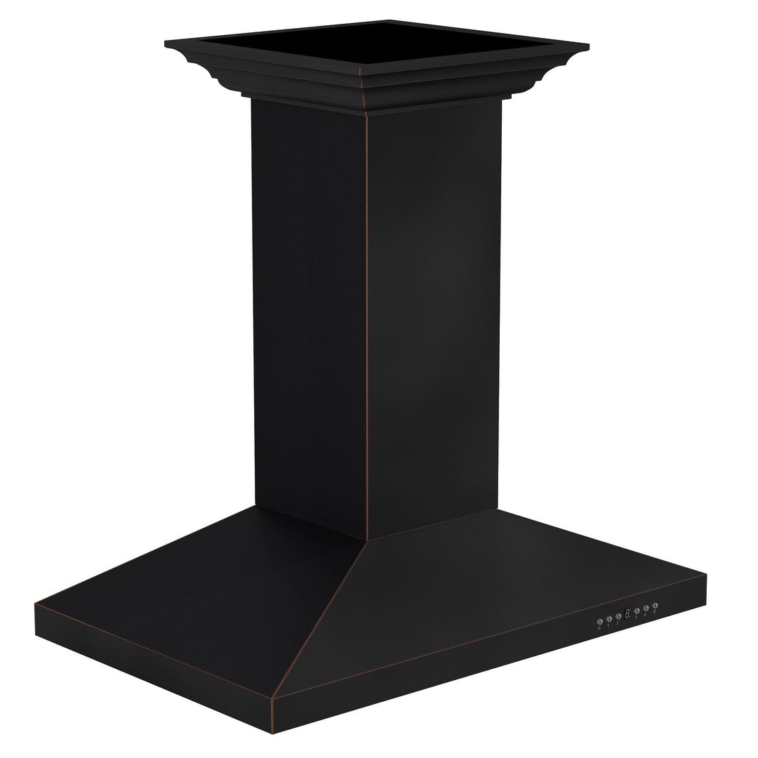 ZLINE 36 in. Designer Series Oil-Rubbed Bronze Convertible Vent Island Mount Range Hood (8KL3iB-36)