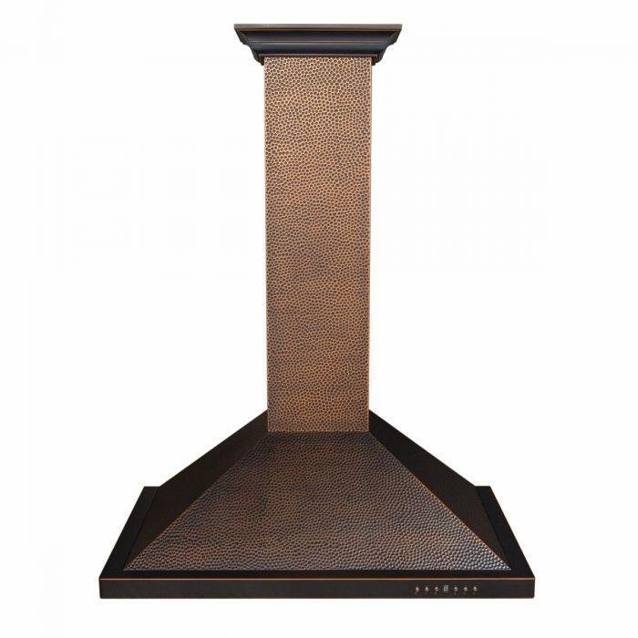 ZLINE 36 in. Hand-Hammered Copper Finish Wall Range Hood, 8KBH-36