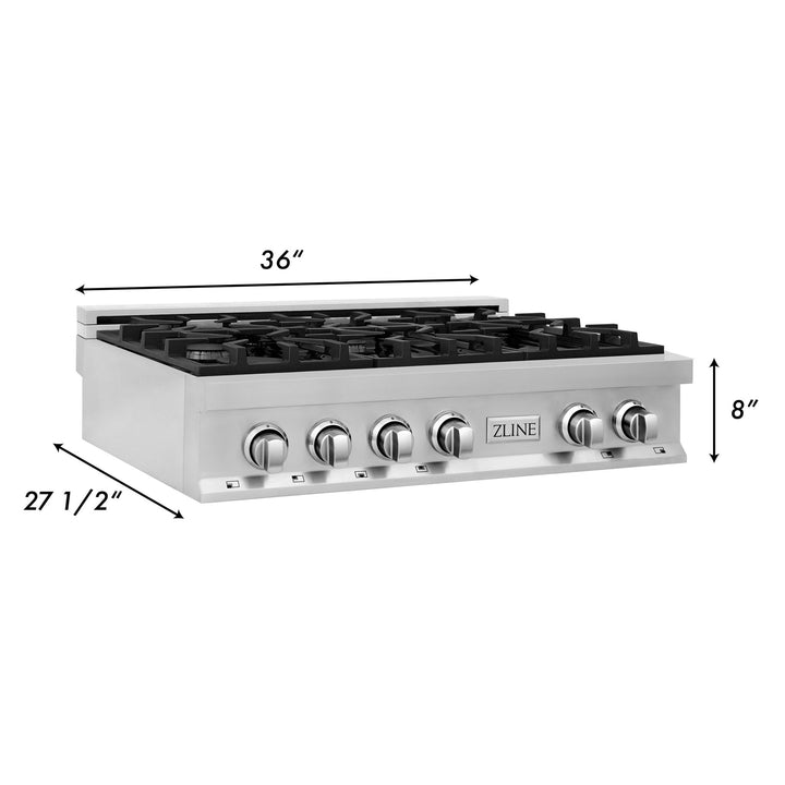 ZLINE 36 in. Rangetop with 6 Gas Burners, RT36