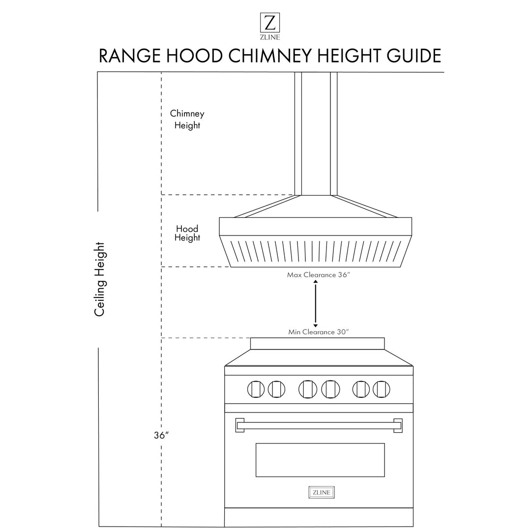 ZLINE 36" Wooden Convertible Vent Wall Mount Range Hood in Rustic Light Finish - Includes Motor (KPLL-36)