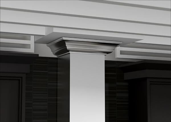 ZLINE 42 in. Convertible Vent Wall Mount Range Hood in Stainless Steel with Crown Molding, KBCRN-42