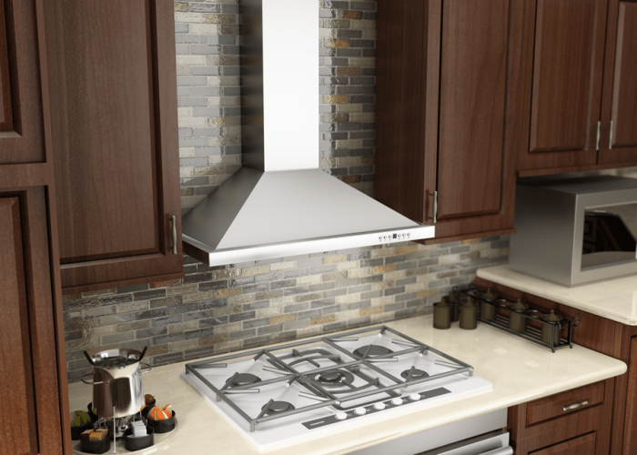 ZLINE 42 in. Convertible Vent Wall Mount Range Hood in Stainless Steel with Crown Molding, KBCRN-42