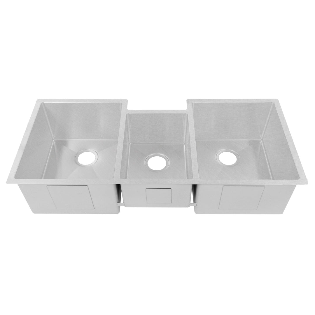 ZLINE 45 in. Breckenridge Undermount Triple Bowl Satin Stainless Steel Kitchen Sink with Bottom Grid (SLT-45S)