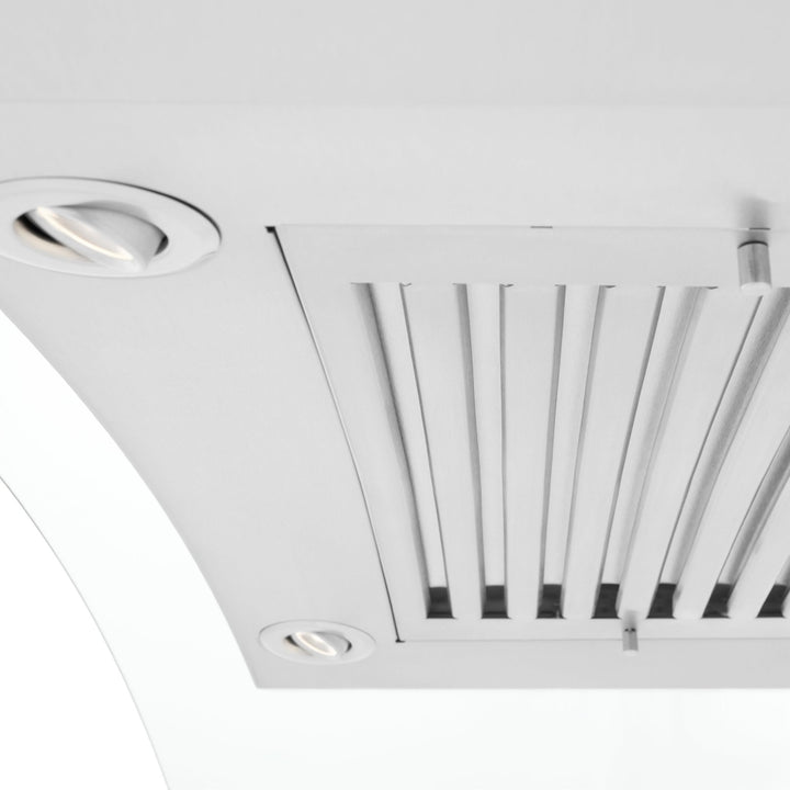 ZLINE 48" Convertible Vent Convertible Vent Wall Mount Range Hood in Stainless Steel & Glass (KN4-48)