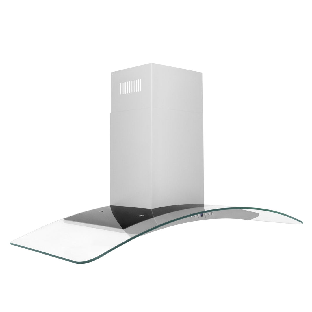 ZLINE 48" Convertible Vent Convertible Vent Wall Mount Range Hood in Stainless Steel & Glass (KN4-48)