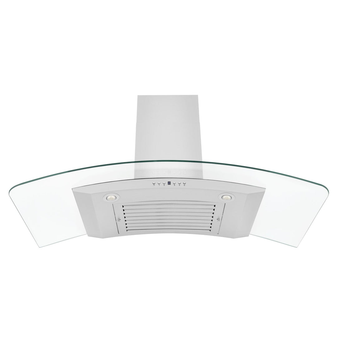 ZLINE 48" Convertible Vent Convertible Vent Wall Mount Range Hood in Stainless Steel & Glass (KN4-48)