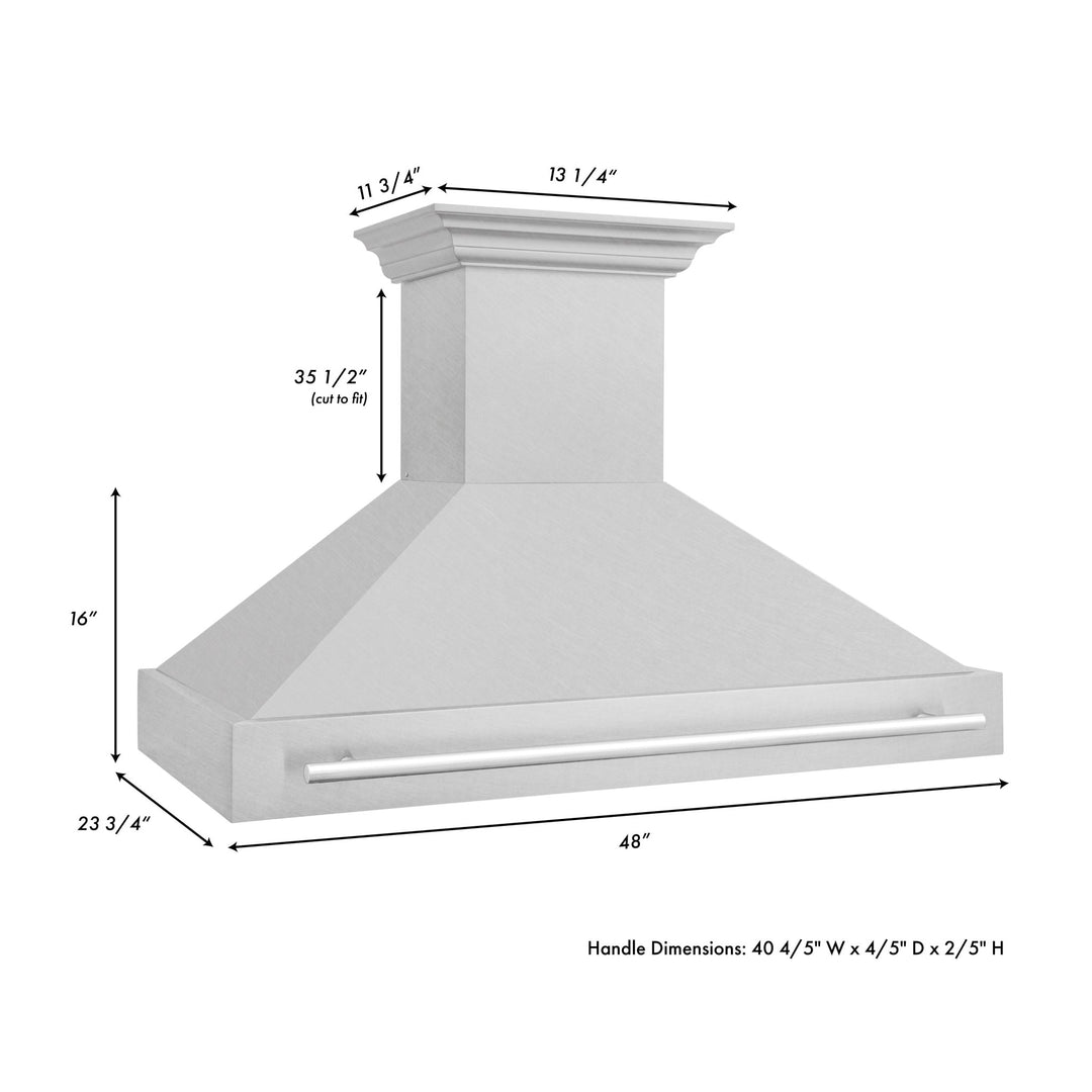 ZLINE 48" Fingerprint Resistant Stainless Steel Range Hood (8654SNX-48)