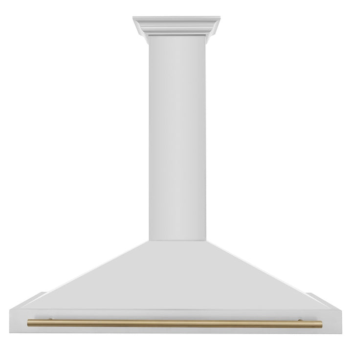 ZLINE 48 in. Autograph Edition Convertible Stainless Steel Range Hood with Stainless Steel Shell and Champagne Bronze Accents (KB4STZ-48-CB)