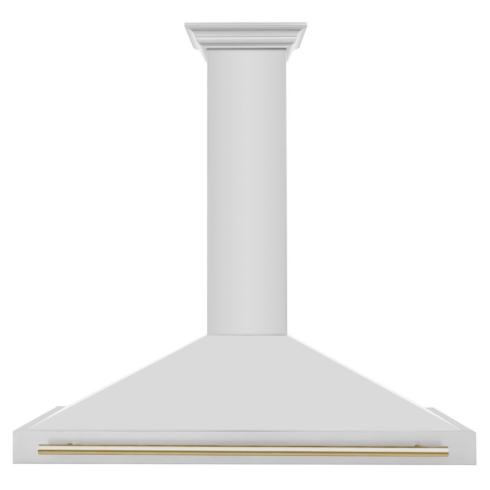ZLINE 48 in. Autograph Edition Convertible Stainless Steel Range Hood with Stainless Steel Shell and Polished Gold Accents (KB4STZ-48-G)