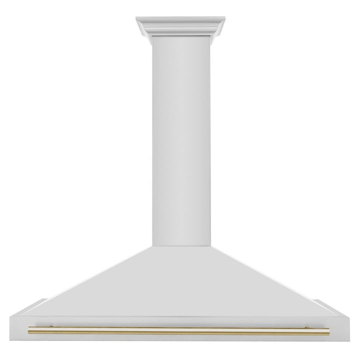 ZLINE 48 in. Autograph Edition Convertible Stainless Steel Range Hood with Stainless Steel Shell and Polished Gold Accents (KB4STZ-48-G)