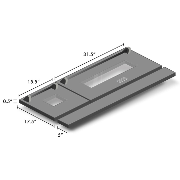ZLINE 48 in. Black Matte Range Doors for RA and RG Models (RA-DR-BLM-48)