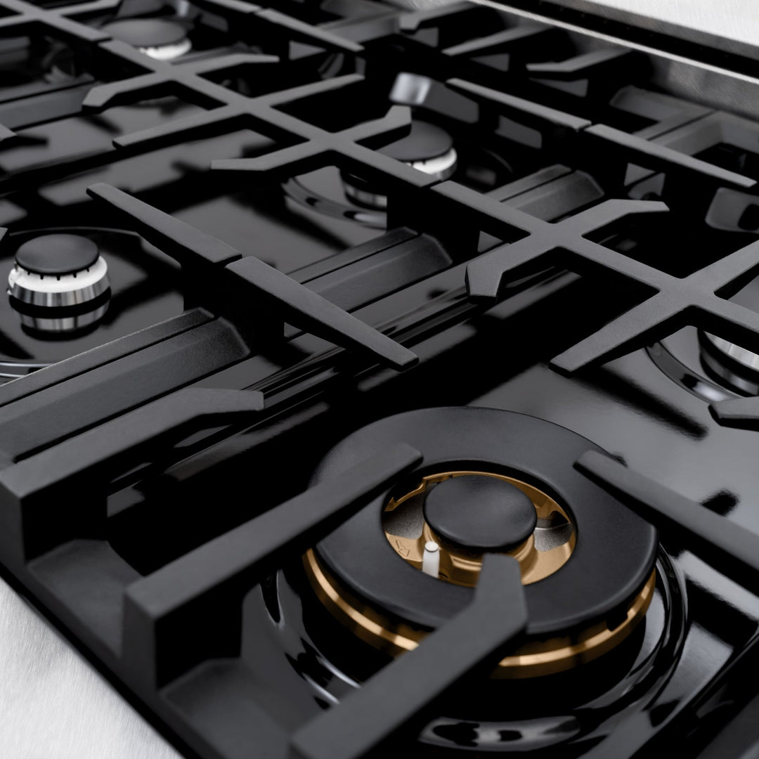ZLINE 48 in. Classic Gas Rangetop with 8 Burners and Porcelain Cooktop in Satin Stainless Steel with Griddle (RTS-GR-48)