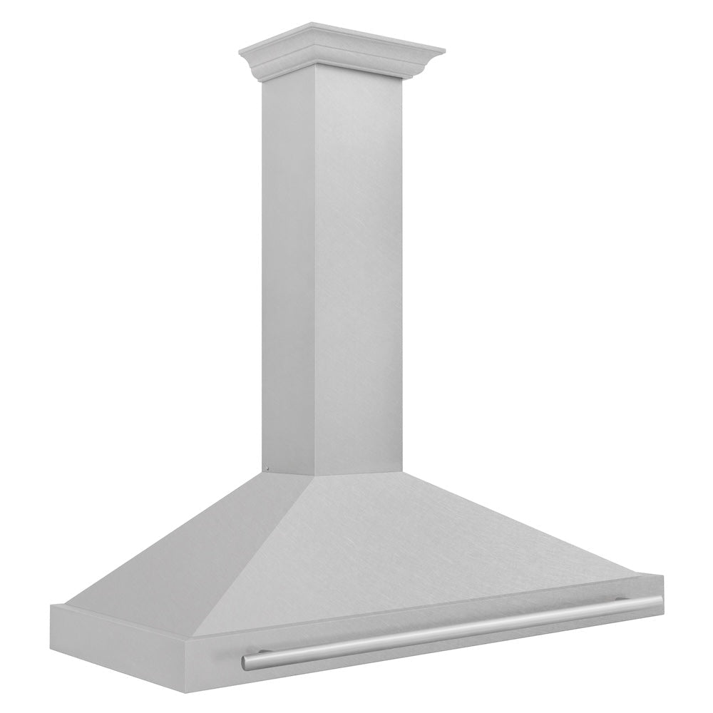 ZLINE 48 in. Convertible Fingerprint Resistant Satin Stainless Steel Range Hood with Stainless Steel Handle (KB4SNX-48)