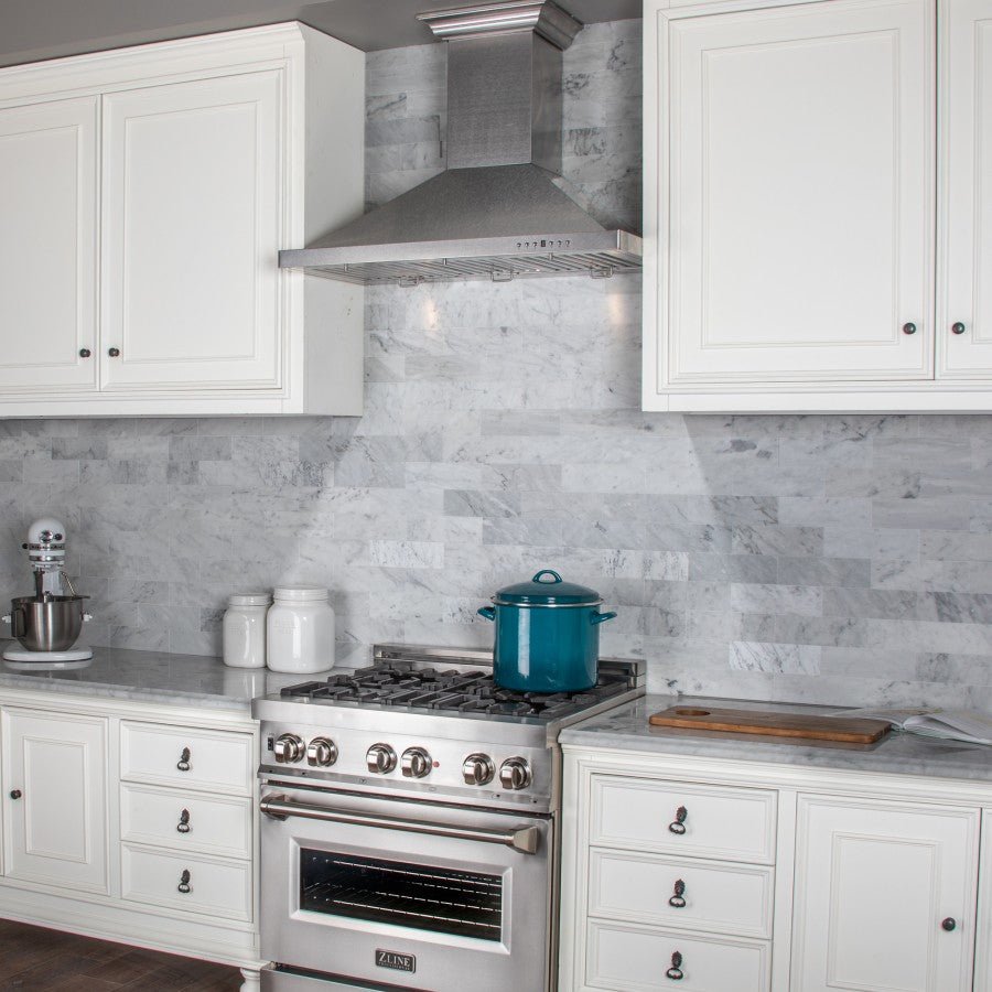 ZLINE 48 in. Designer Series Satin Stainless Steel Convertible Vent Wall Mount Range Hood (8KBS-48)