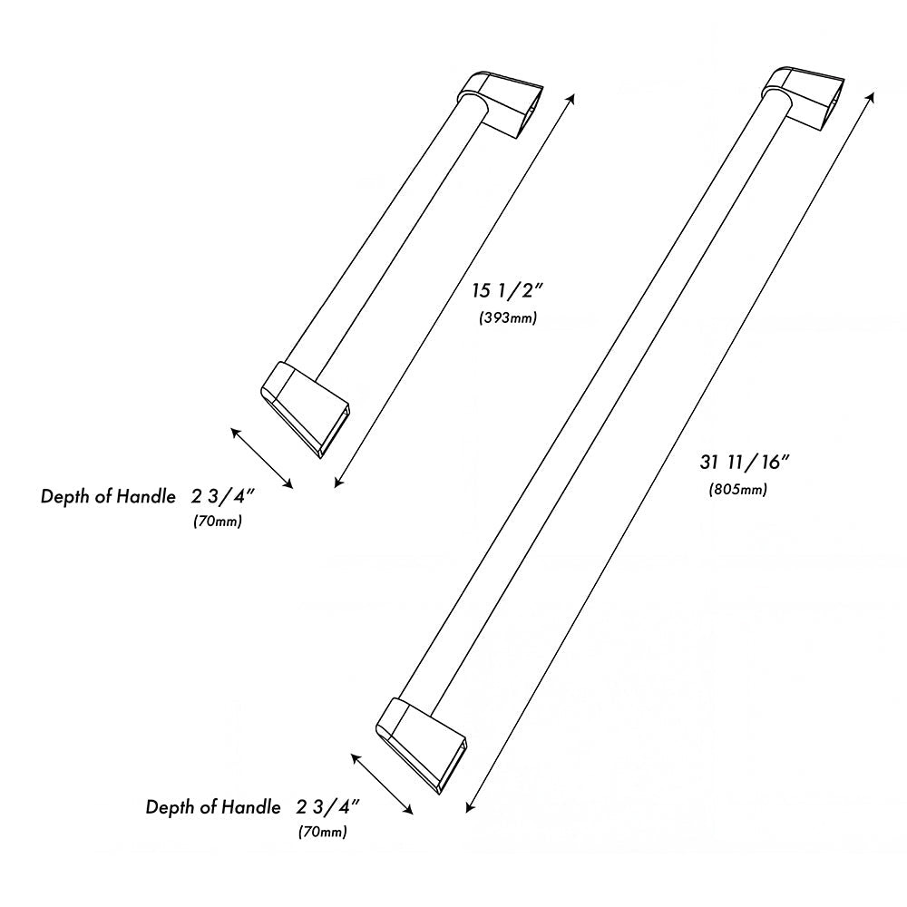 ZLINE 48 in. Helix Handles (Set of 2) for Paramount and Select Ranges in Stainless Steel (SGZ-054-K-ST-48)