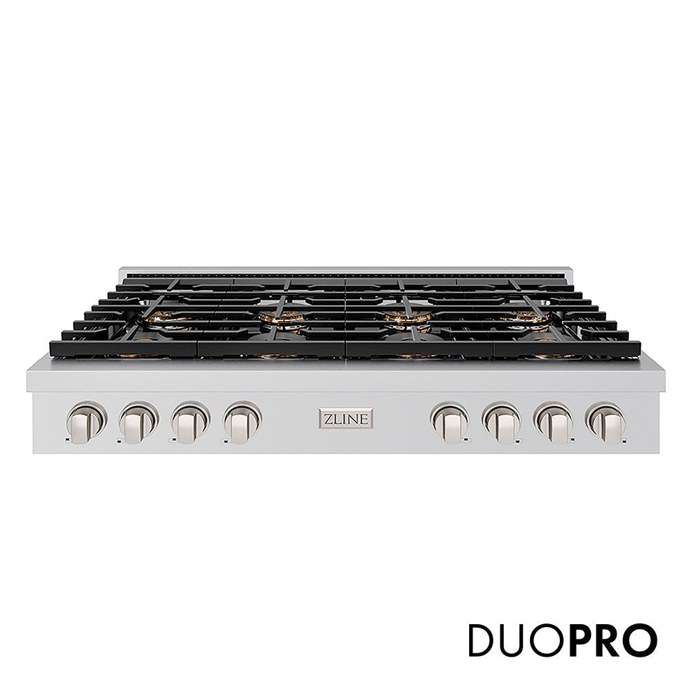 ZLINE 48 in. Paramount Gas Rangetop with 8 Burner DuoProâ„¢ Cooktop in Stainless Steel (PSRT48)