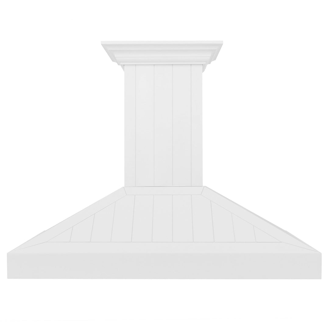 ZLINE 48 in. Wooden Wall Mount Range Hood in Shiplap Bright White Finish (KPWW-48)