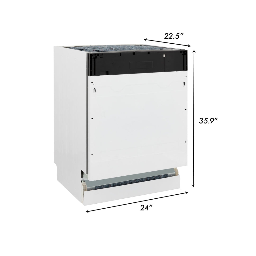 ZLINE 5-Piece Appliance Package - 60 In. Range, Range Hood, Refrigerator, Microwave and Dishwasher in Stainless Steel, 5KPR-RARH60-MWDWV
