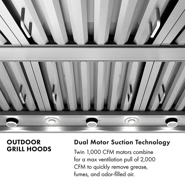 ZLINE 60 in. Under Cabinet Outdoor Grill Hood (GOU2-60)