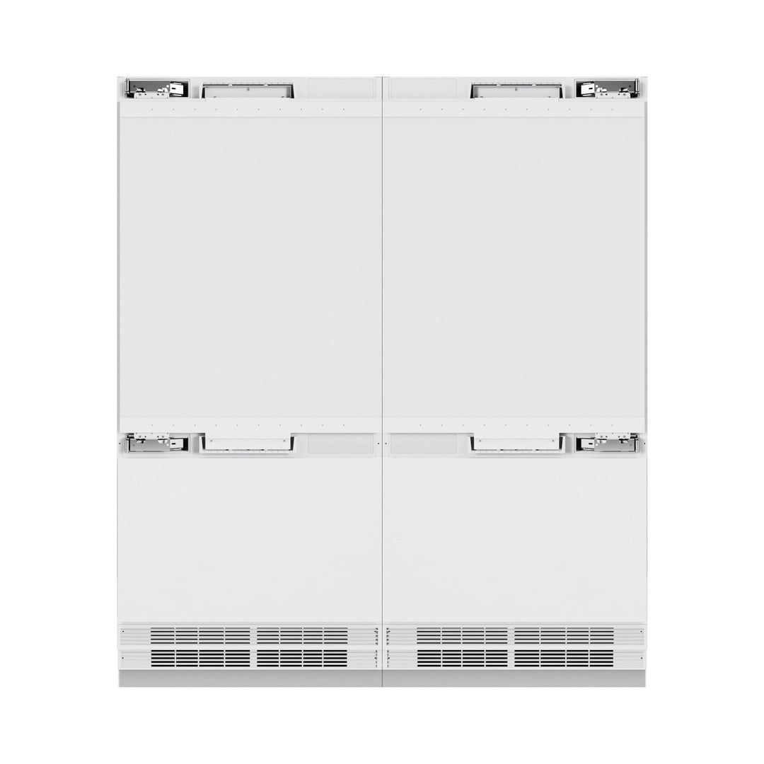 ZLINE 72 in. 39.6 cu. ft. Panel Ready French Door Built-In Bottom Freezer Refrigerator with Water Dispensers and Ice Makers (RBIT-72)
