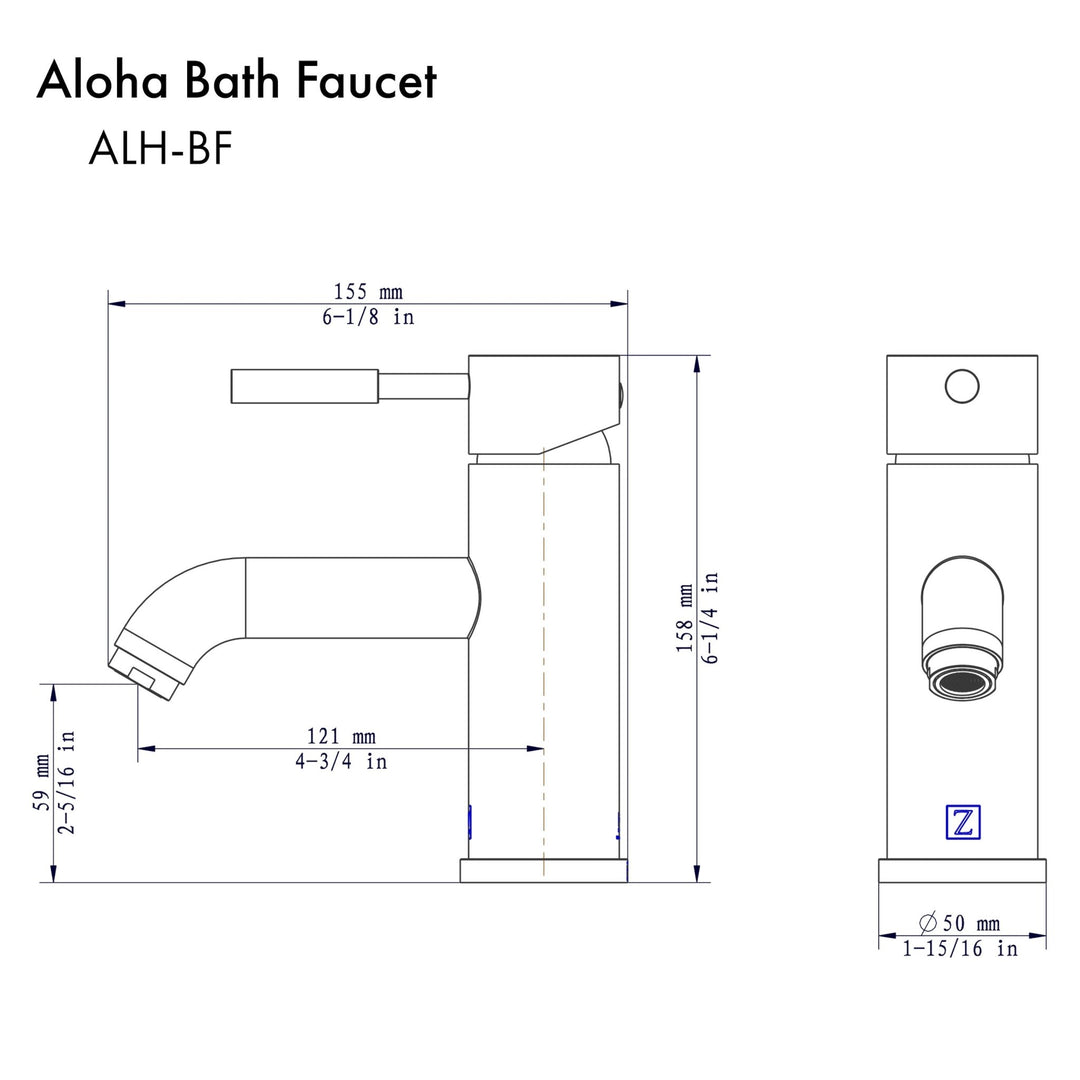 ZLINE Aloha Single Handle Bath Faucet in Brushed Nickel (ALH-BF-BN)