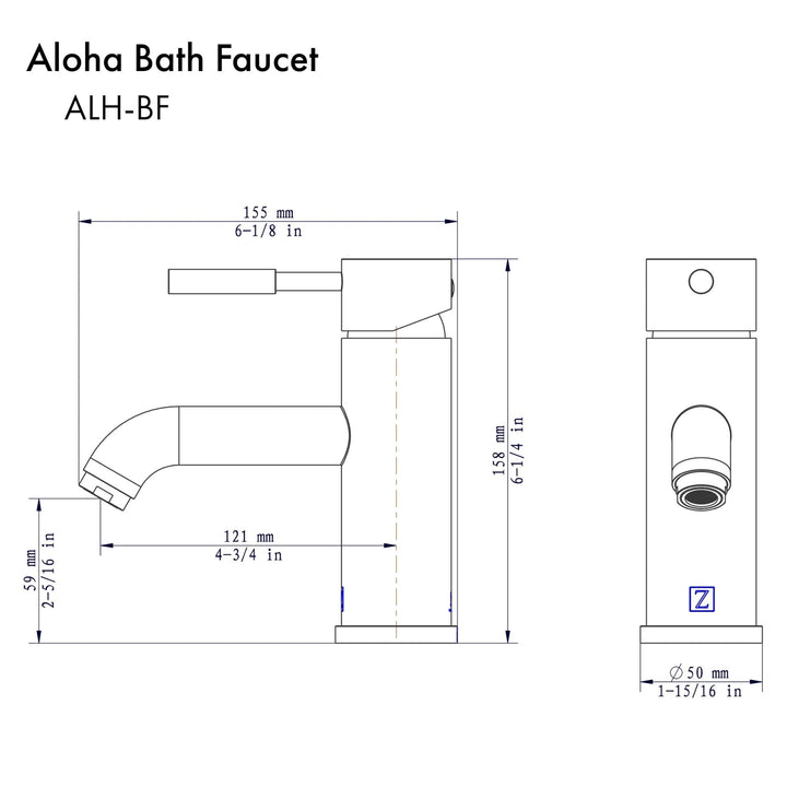 ZLINE Aloha Single Handle Bath Faucet in Chrome (ALH-BF-CH)