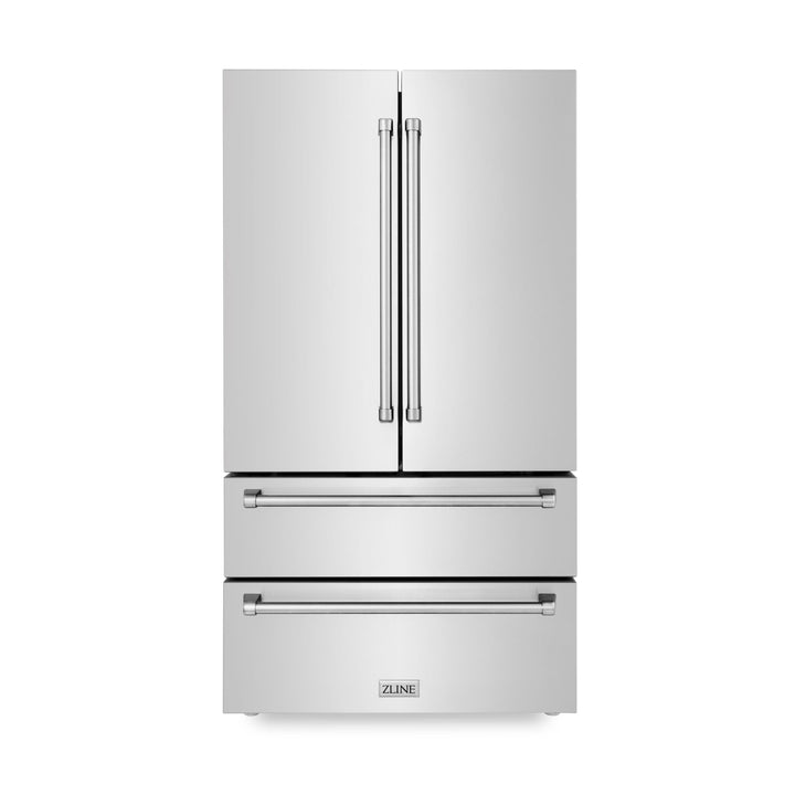 ZLINE Appliance Package - 60 In. Dual Fuel Range, 36 In. Refrigerator, Range Hood and 3-Rack Dishwasher in Stainless Steel, 4KPR-RARH60-DWV