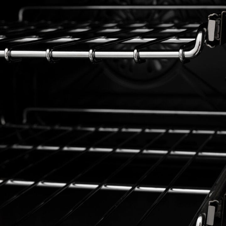 ZLINE Autograph 48 in. Gas Burner/Electric Oven in DuraSnow® Stainless Steel with Matte Black Accents, RASZ-SN-48-MB