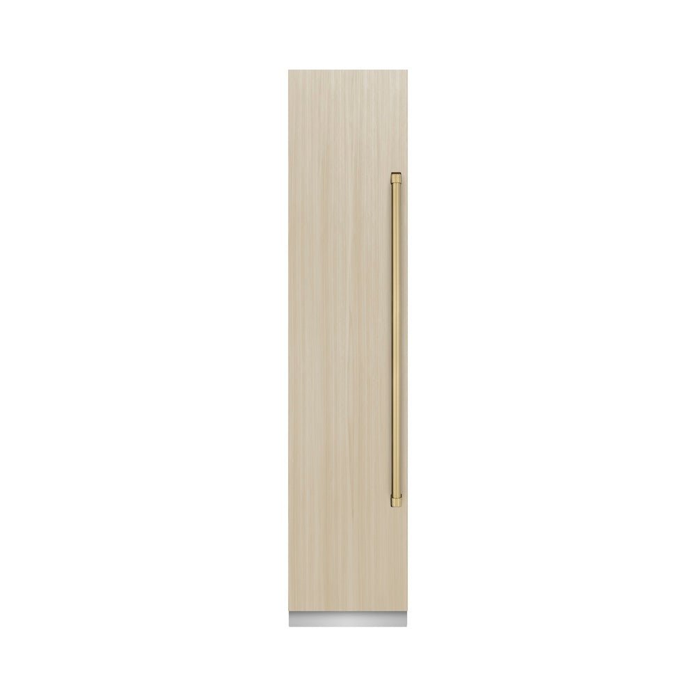 ZLINE Autograph Edition 18 in. 8.6 cu. ft. Panel Ready Left Hinge Column Freezer with Graphite Gray Interior and Champagne Bronze Accents (RBCFVLZ-18-CB)