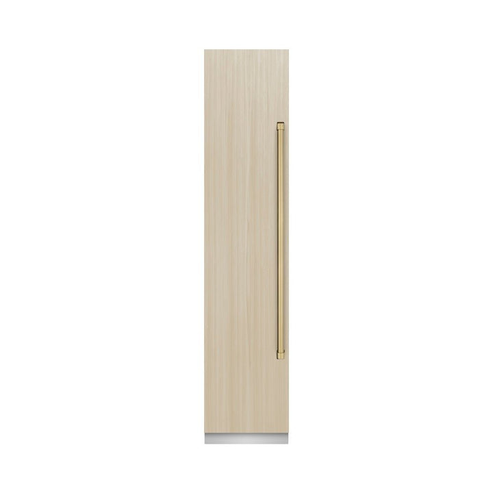 ZLINE Autograph Edition 18 in. 8.6 cu. ft. Panel Ready Left Hinge Column Freezer with Graphite Gray Interior and Champagne Bronze Accents (RBCFVLZ-18-CB)