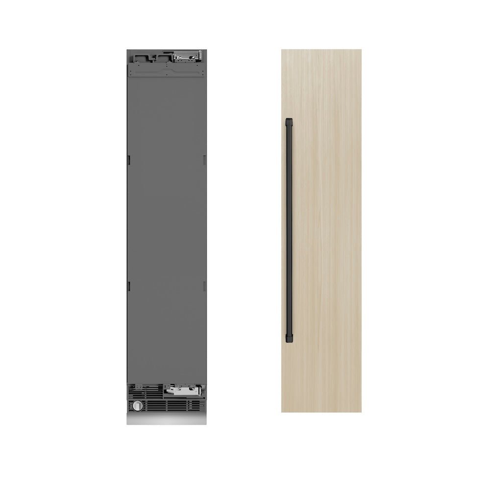ZLINE Autograph Edition 18 in. 8.6 cu. ft. Panel Ready Right Hinge Column Freezer with Graphite Gray Interior and Matte Black Accents (RBCFVRZ-18-MB)