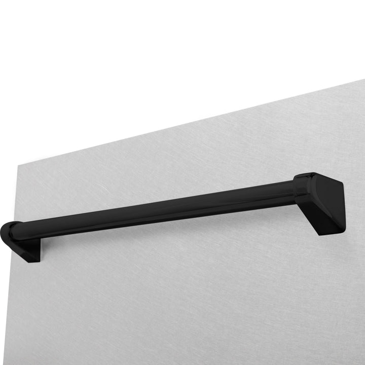 ZLINE Autograph Edition 18â€ Tallac Series 3rd Rack Top Control Built-In Dishwasher in Fingerprint Resistant Stainless Steel with Matte Black Handle, 51dBa (DWVZ-SN-18-MB)