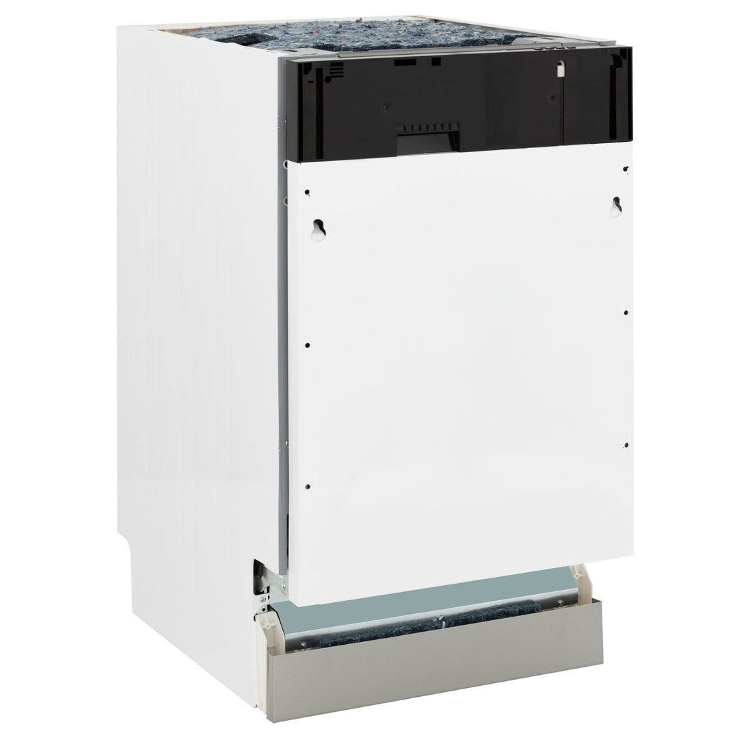 ZLINE Autograph Edition 18â€ Tallac Series 3rd Rack Top Control Dishwasher in Custom Panel Ready with Matte Black Handle, 51dBa (DWVZ-18-MB)