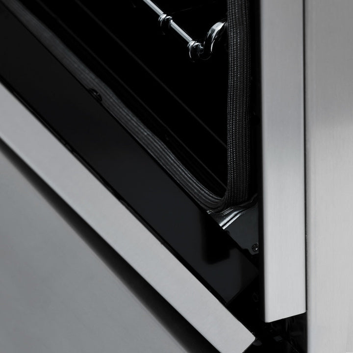 ZLINE Autograph Edition 24 in. 2.8 cu. ft. Legacy Dual Fuel Range with 4 Burner Gas Cooktop and Electric Convection Oven in Stainless Steel and Matte Black Accents (RAZ-24-MB)