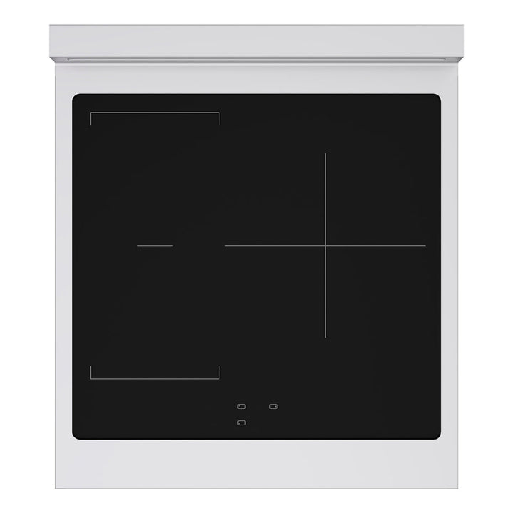 ZLINE Autograph Edition 24 in. 3.2 cu. ft. Paramount Induction Range with 3 Element Cooktop and Electric Convection Oven in Stainless Steel with White Matte Door and Champagne Bronze Accents (SINRZ-WM-24-CB)