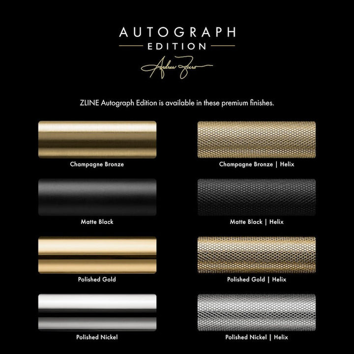 ZLINE Autograph Edition 24 in. Touchstone 168 Can Outdoor-Rated Dual Refrigerator Drawer with Black Stainless Steel Doors and Champagne Bronze Helix Handles (RDSOZ-BS-24-KCB)