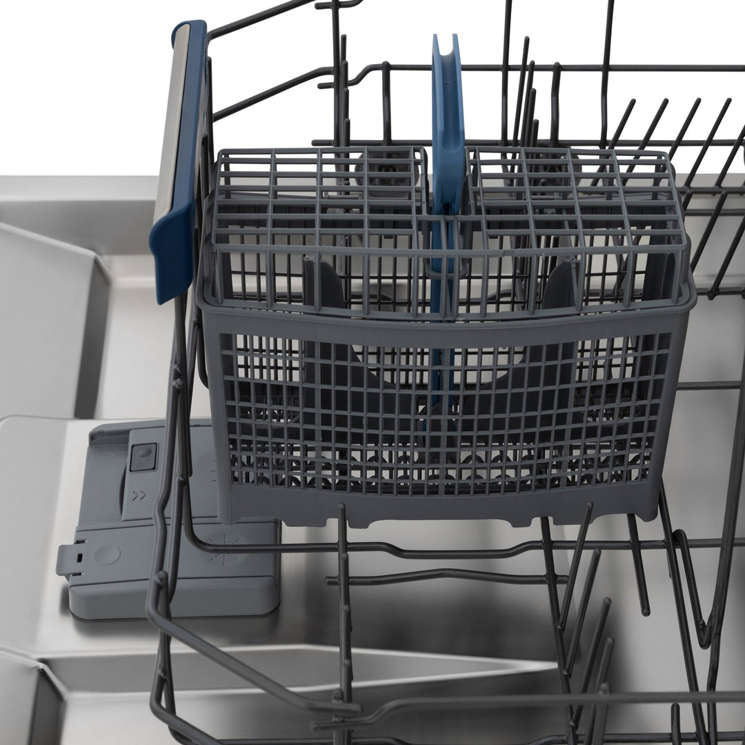 ZLINE Autograph Edition 24" Tallac Series 3rd Rack Top Control Built-In Tall Tub Dishwasher in Custom Panel Ready with Polished Gold Handle, 51dBa (DWVZ-24-G)