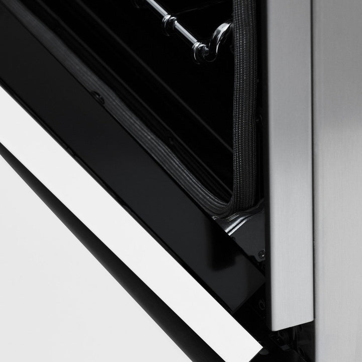 ZLINE Autograph 30" 4.0 cu. ft. Dual Fuel Range with White Matte Door and Gold Accents, RAZ-WM-30-G