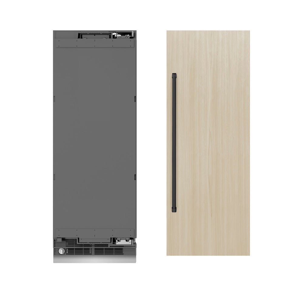 ZLINE Autograph Edition 30 in. 16.7 cu. ft. Panel Ready Column Refrigerator with Graphite Gray Interior and Matte Black Accents (RBCRVZ-30-MB)