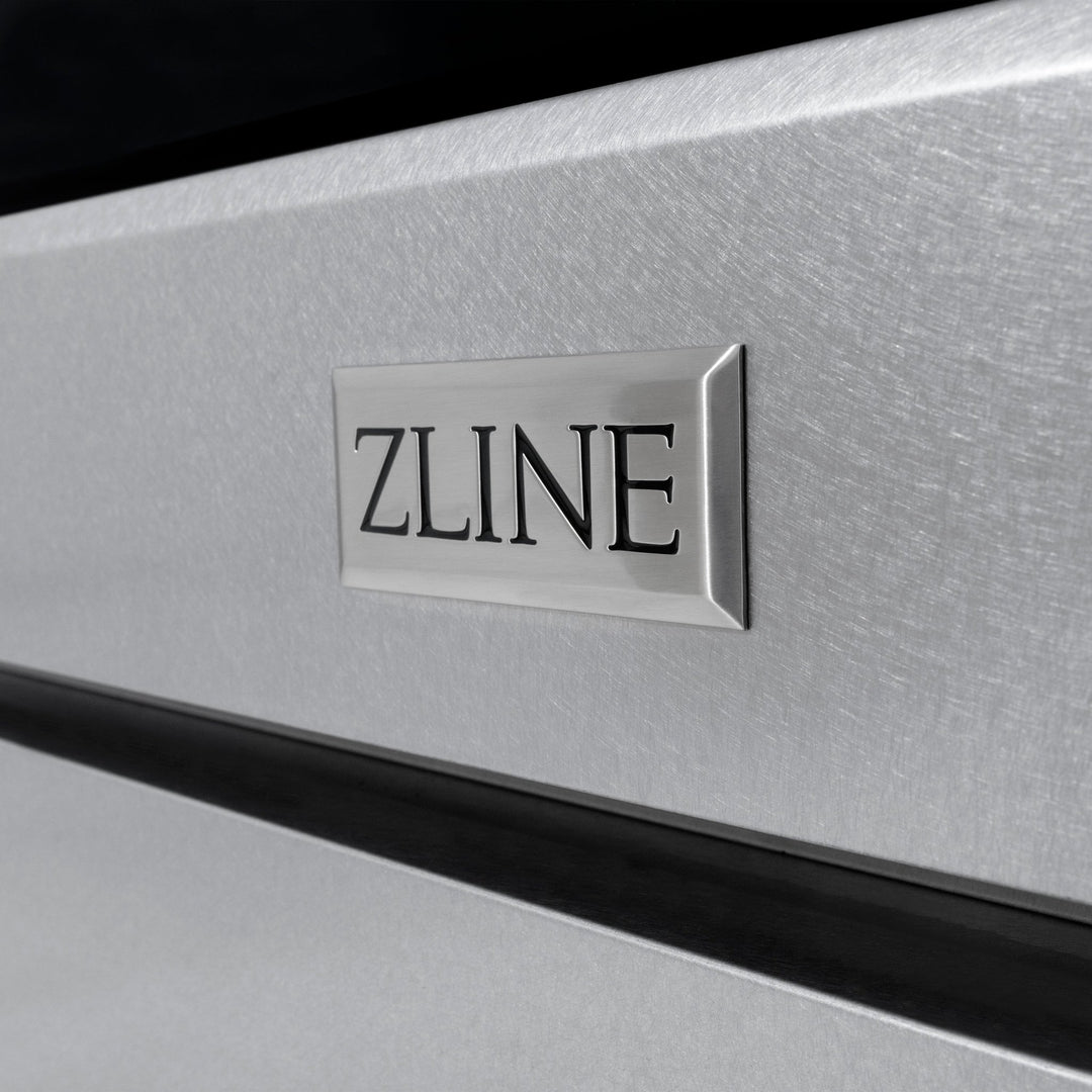 ZLINE Autograph Edition 30 in. 4.2 cu. ft. Paramount Gas Range with 4 Burner Cooktop and Convection Gas Oven in Satin Stainless Steel and Champagne Bronze Accents (SGRSZ-30-CB)