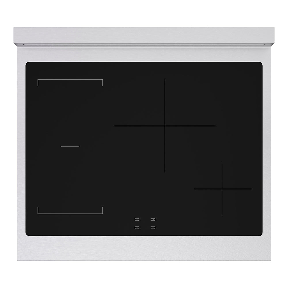 ZLINE Autograph Edition 30 in. 4.2 cu. ft. Paramount Induction Range with 4 Element Cooktop and Electric Convection Oven in Satin Stainless Steel with White Matte Door and Champagne Bronze Accents (SINRSZ-WM-30-CB)