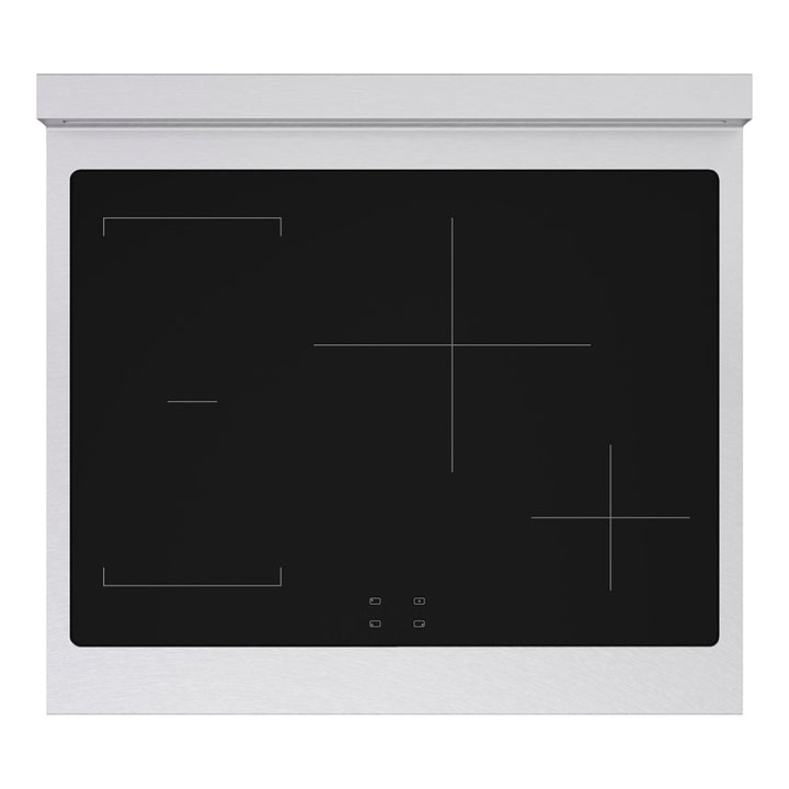 ZLINE Autograph Edition 30 in. 4.2 cu. ft. Paramount Induction Range with 4 Element Cooktop and Electric Convection Oven in Satin Stainless Steel with White Matte Door and Champagne Bronze Accents (SINRSZ-WM-30-CB)