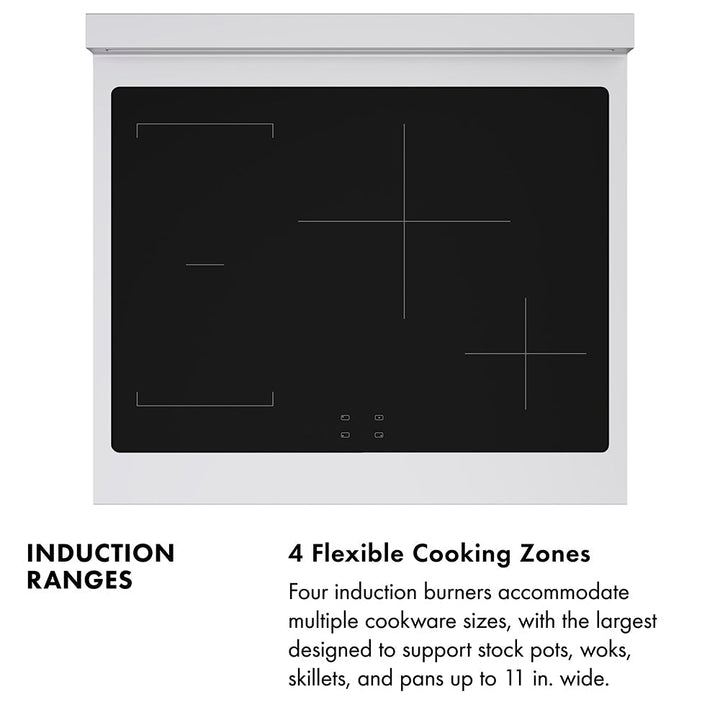 ZLINE Autograph Edition 30 in. 4.2 cu. ft. Paramount Induction Range with 4 Element Cooktop and Electric Convection Oven in Stainless Steel with Matte Black Accents (SINRZ-30-MB)