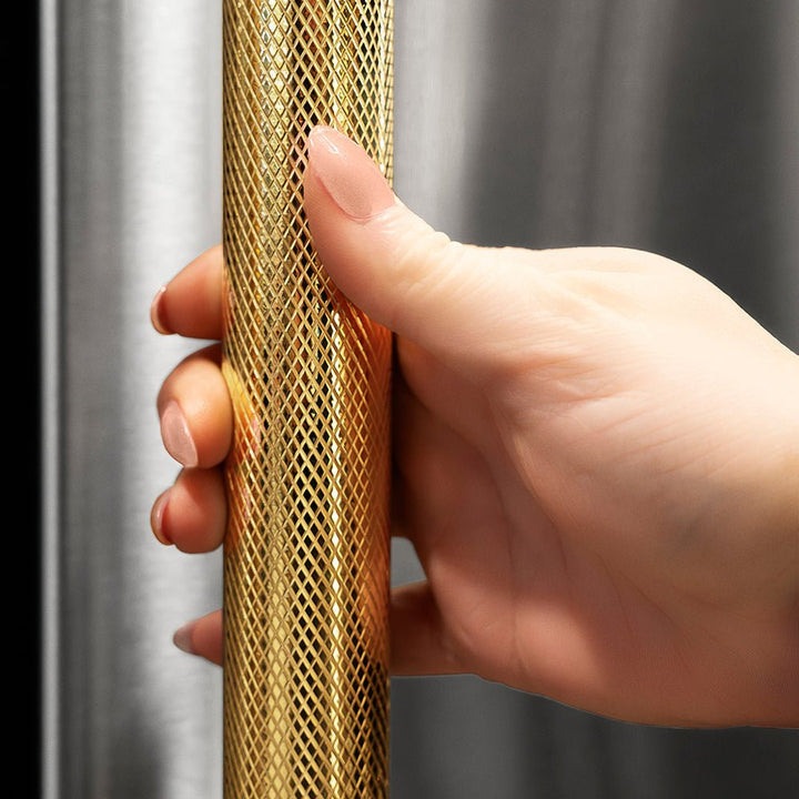 ZLINE Autograph Edition 30 in. Built-In Refrigerator Helix Handles (Set of 2) in Polished Gold (RBIVHZ-K-G-30)