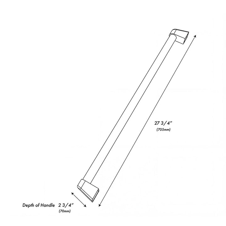 ZLINE Autograph Edition 30 in. Helix Handle (Set of 1) for Paramount and Select Ranges in Polished Gold (SGZ-054B-K-G)