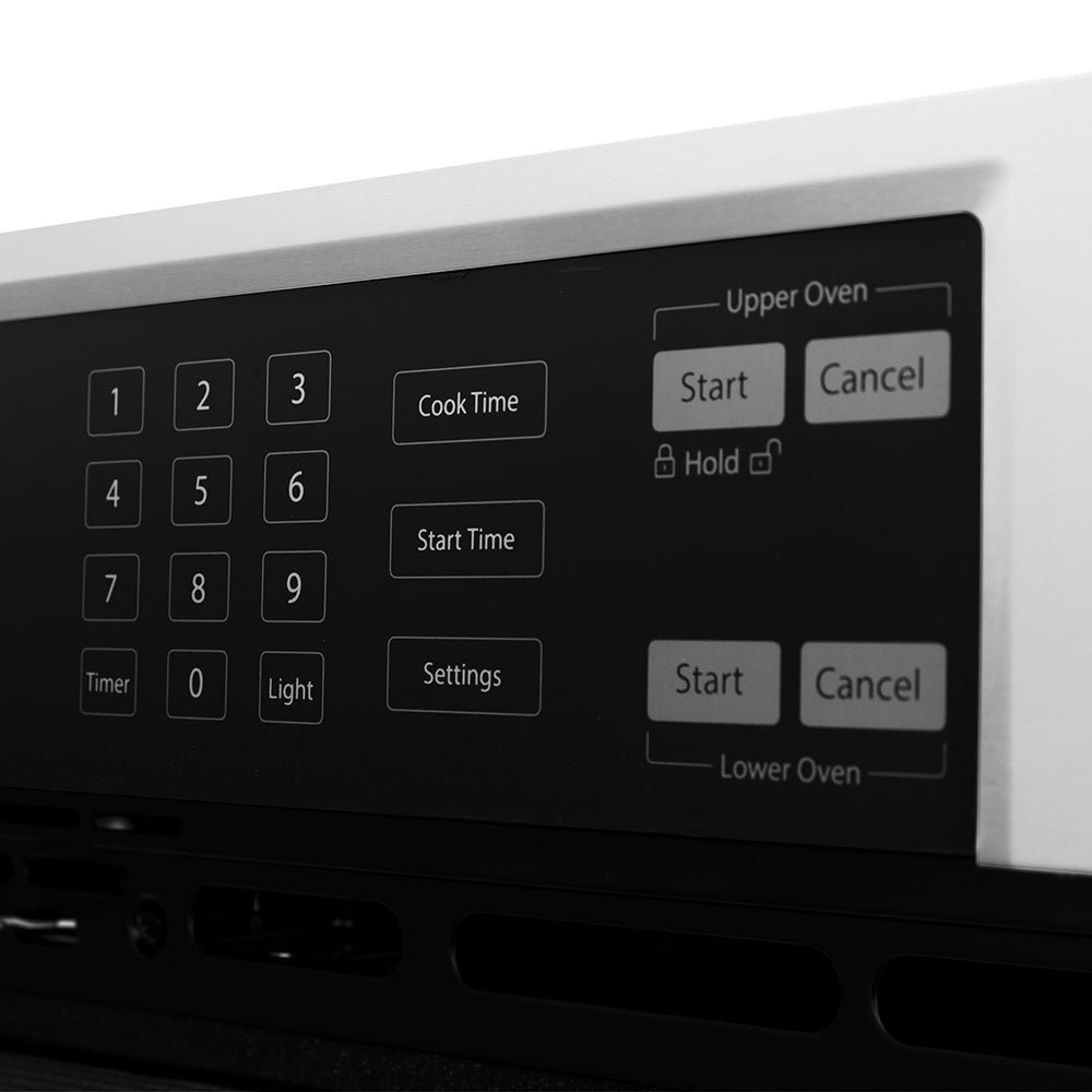 ZLINE Autograph Edition 30 in. Professional True Convection Double Wall Oven with Air Fry and Self Clean in Stainless Steel with Polished Gold Helix Handles (WADZ-30-KG)