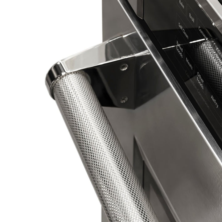 ZLINE Autograph Edition 30 in. Professional True Convection Double Wall Oven with Air Fry and Self Clean in Stainless Steel with Polished Nickel Helix Handles (WADZ-30-KPN)